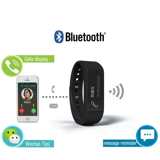 Original Iwown I5 Plus Bluetooth 4.0 Sports Monitor Smart Bracelet IP67 Waterproof OLED Smartband for IOS Android smartphone