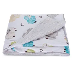 Высокое качество детское одеяло Короткие Плюшевые ботинки двойной утолщаются младенческой Кровать Коляска Обёрточная бумага теплый флис