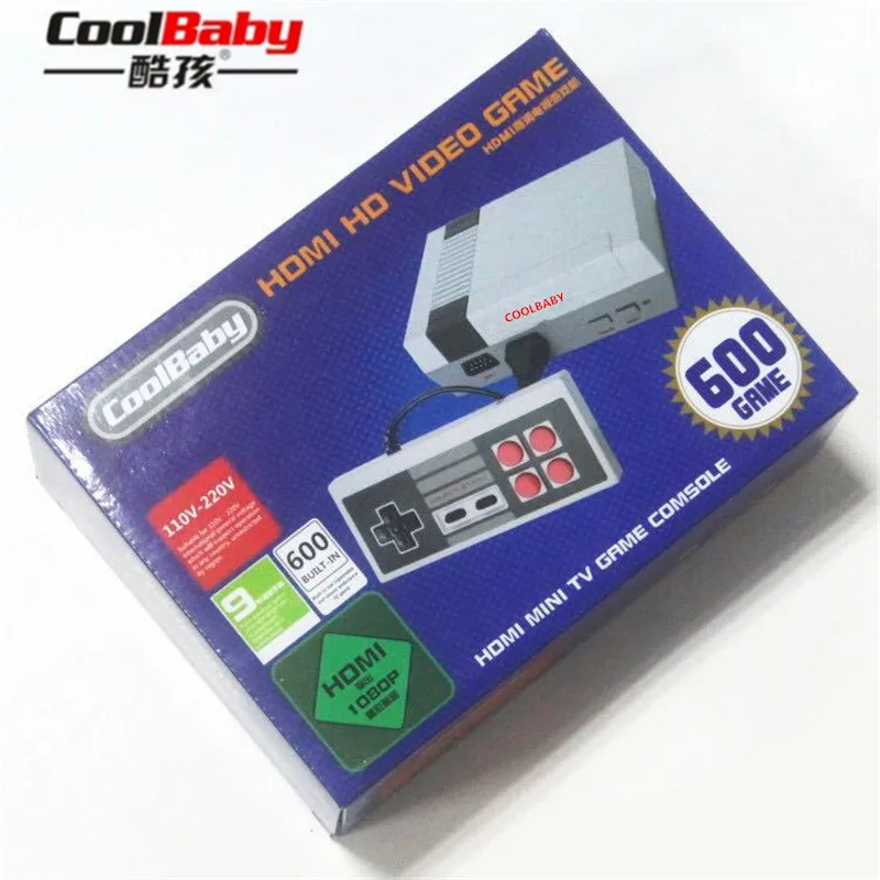 100 шт. CoolBaby HD мини ТВ семейная игровая консоль HDMI 8 бит Ретро встроенный 600 игровой