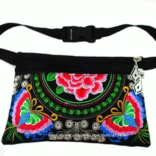 Винтажные Hmong Племенной этнический тайский индийский Бохо поясные сумки для женщин вышивка поясные сумки sys-405A