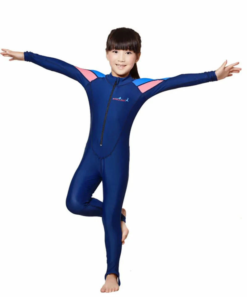 LS-C01-2 Full Dive Skin for Children Kids Stinger Suit Diving Suit Wetsuit  Sun Protection Swimwear 