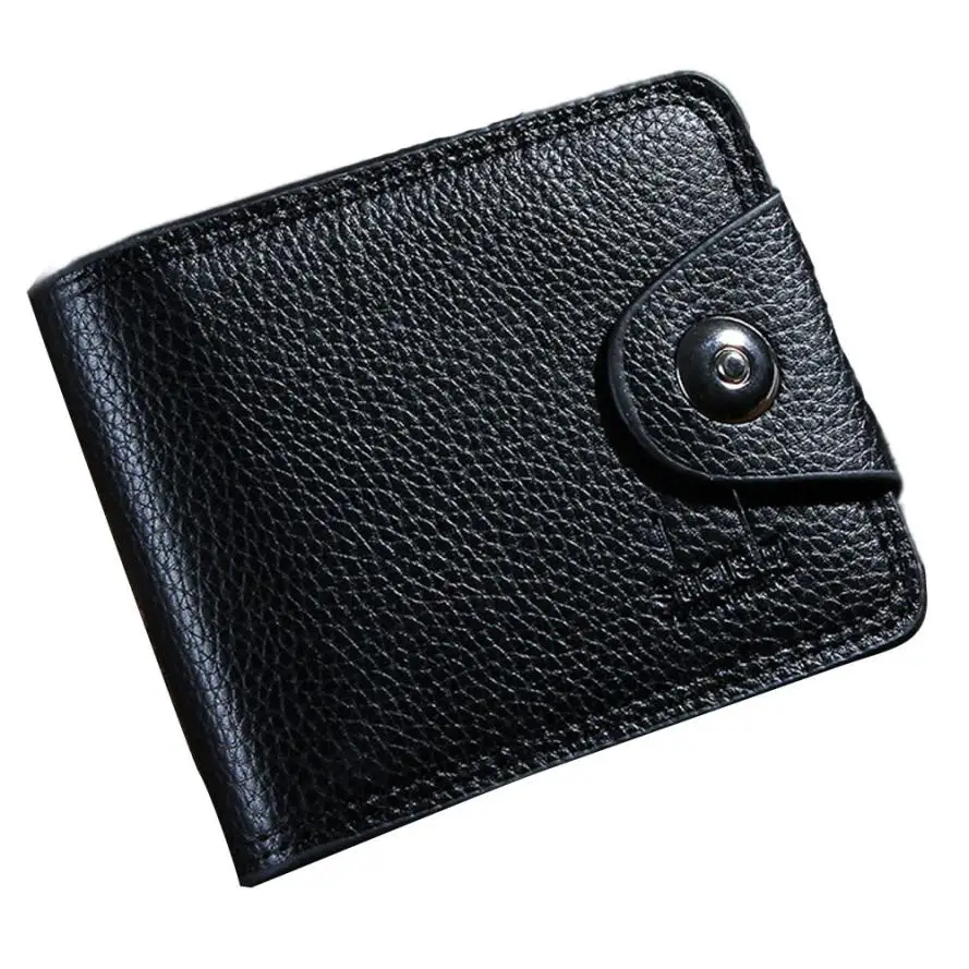 Mens Fashion Leather ID Card Holder Billfold Purse Wallet Handbag Men