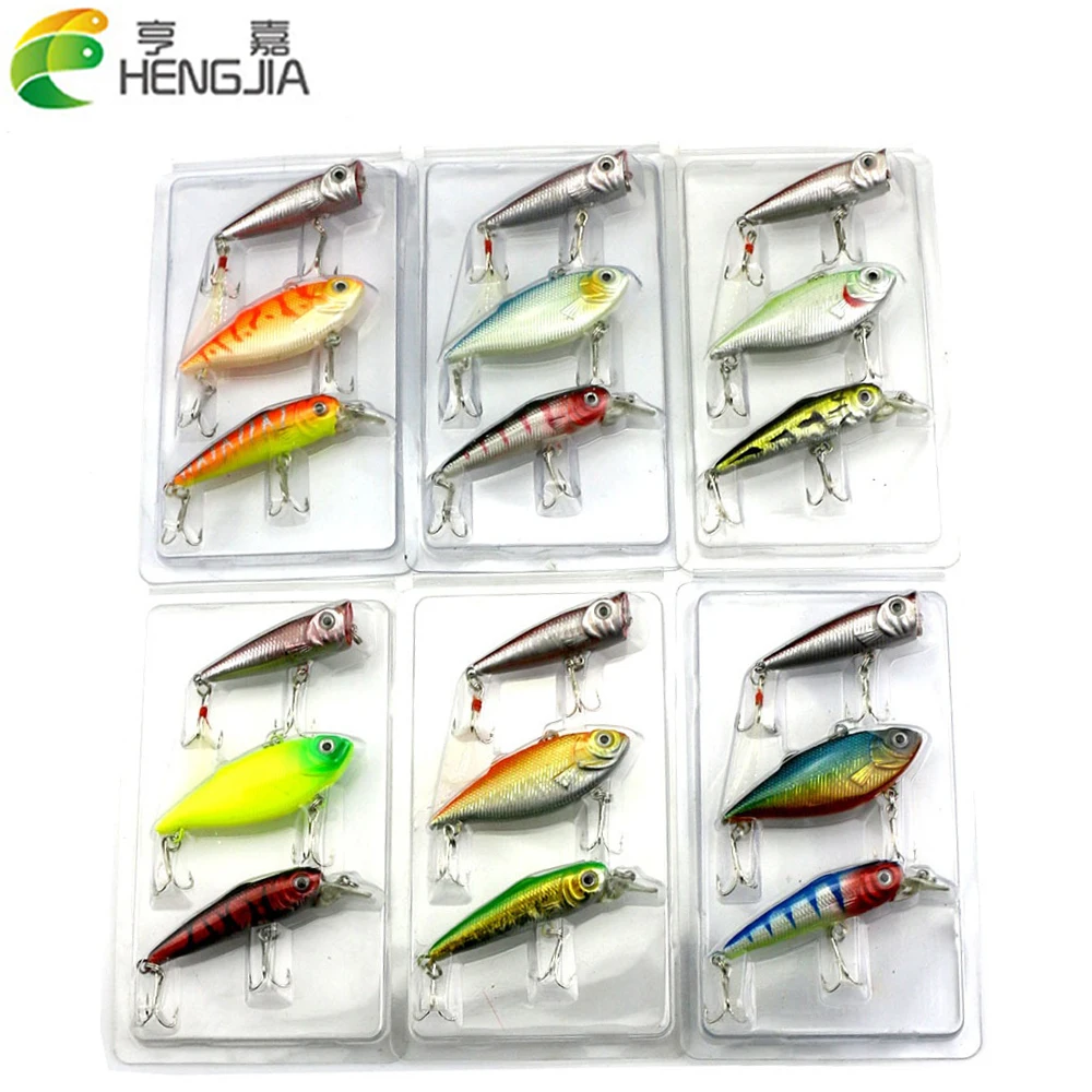 6 Patterns 2 Sets/lot Fishing Lures Set With Blister Card Package