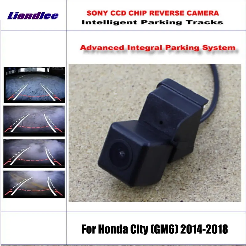 Задняя камера HD CCD SONY для Honda City (GM6) 2014 2018 интеллектуальные парковочные треки
