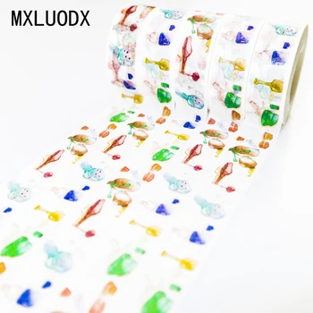 

Beautiful Washi Tape Set Sticky Decorative Adhesive Paper Tapes DIY Office Stationery drifting bottle Masking Scrapbook 1PCS/Lot