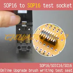 Раскладушка SOP16 для SOP16 тестовое гнездо FP16/SOIC16 ic Разъем шаг = 1,27 мм ширина = 4,5 мм
