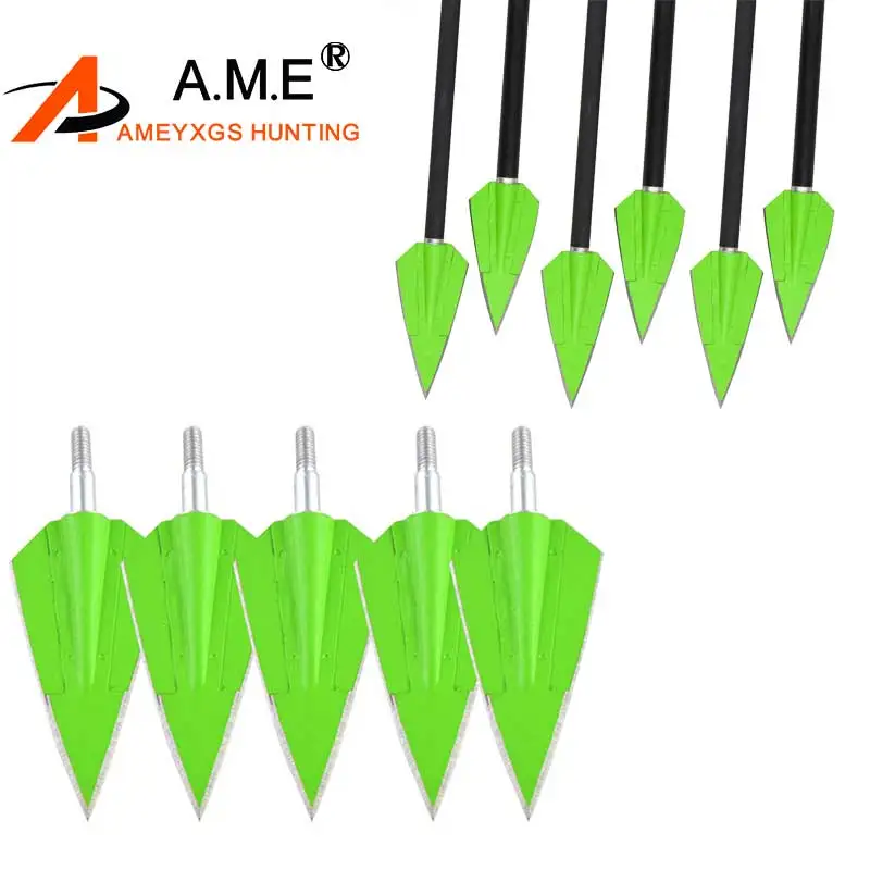

6 Pcs Hunting Arrow Tips 150 Grains Arrow Points Compound Bow Archery Blades Arrowheads Shooting