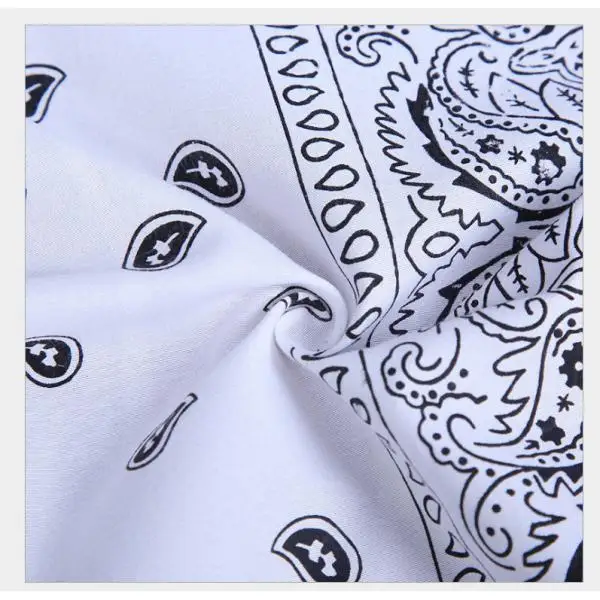100% Cotton Fashion Bandana Multipurpose Paisley Printing Cowboy Bandanas Square Scarf Headbands Necktie for Men Women 55 x 55cm