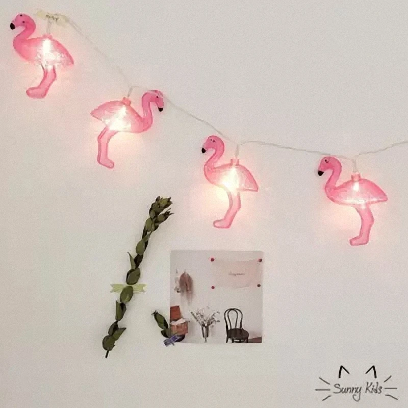 2pcs-1-6m-Amazing-Hot-Pink-Theme-Party-Supplies-Flamingo-LED-String-Starry-Light-Romantic-lamp (1)