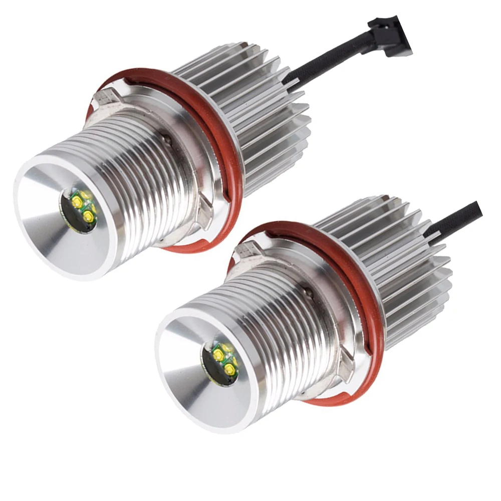 

flytop LED Marker Angel Eyes 2*20W 40W for CREE LED Chips for Bridgelux Chip White/Red/Blue/Yellow for E39 E60 E61 E63 E64 E65