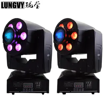 

Free Shipping 2pcs/Lot 6x8w Wash 4In1 Led Mini Moving Head DMX 30w Spot Moving Head Led Stage Light