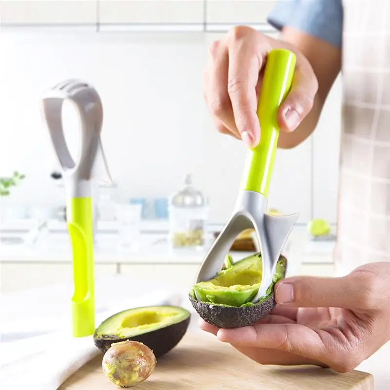 

5 in 1Avocado Slicer Shea Corer Cutter Pulp Separator Plastic Knife Kitchen Avocado Tool Fruit Pitter Remover Avocado Cutter