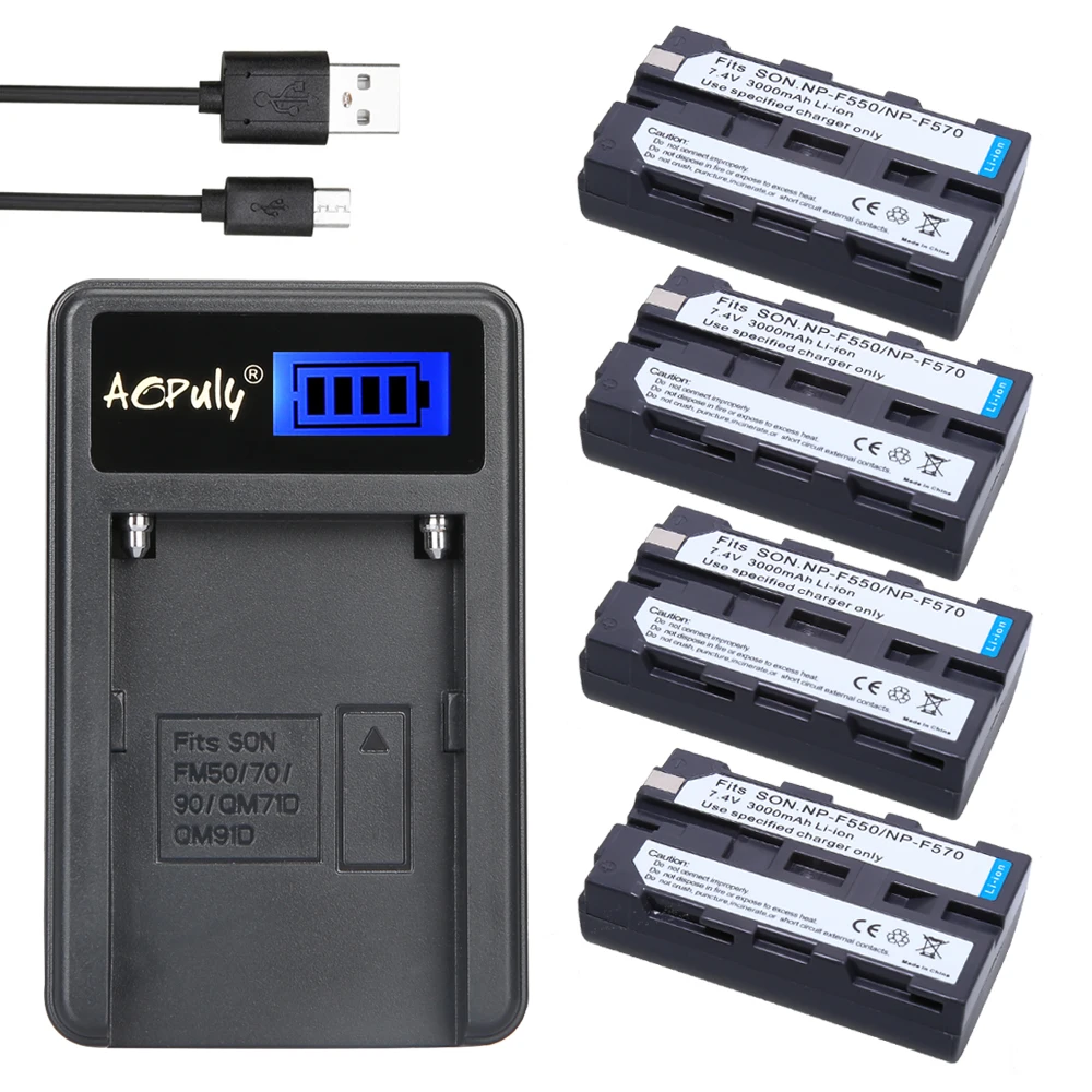 photography flashes NP-F970-C Display Charger 5V Digital Battery Charger Set For Sony Camera F750 F990 Fill Light 2500c phone charger camera