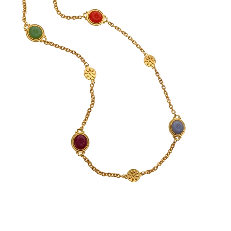 Бутик amorita винтажные красочные длинные цепочки дизайн ожерелья