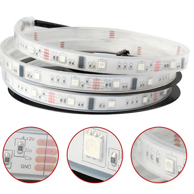 Цифровая RGB-лента 6803 IC 5050 5 м 150 светодиодный водонепроницаемая трубка IP67