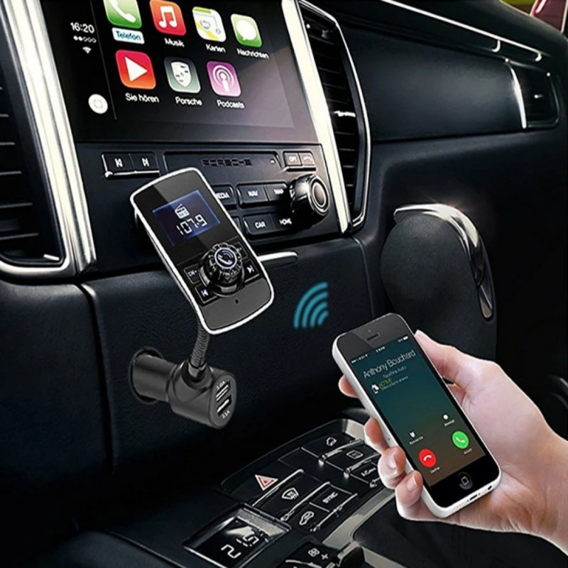 Беспроводной FM передатчик Автомобильный MP3 плеер со системой Хендс фри и Bluetooth