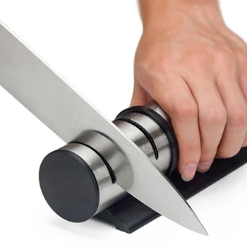 

BAYCHEER Anti-slip Cylinder Sharpener Durable Three-mouth Ceramic Diamond Multi-function Knife Sharpener Kitchen Accessories