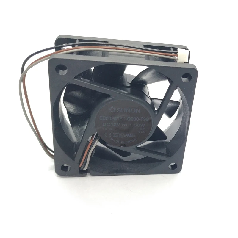 Оригинальный Для Охлаждения SUNON 6025 60x60x25 мм (6 см) EB60251S1 Q000 F99 AC/DC 12V 1 56 W 3 провода