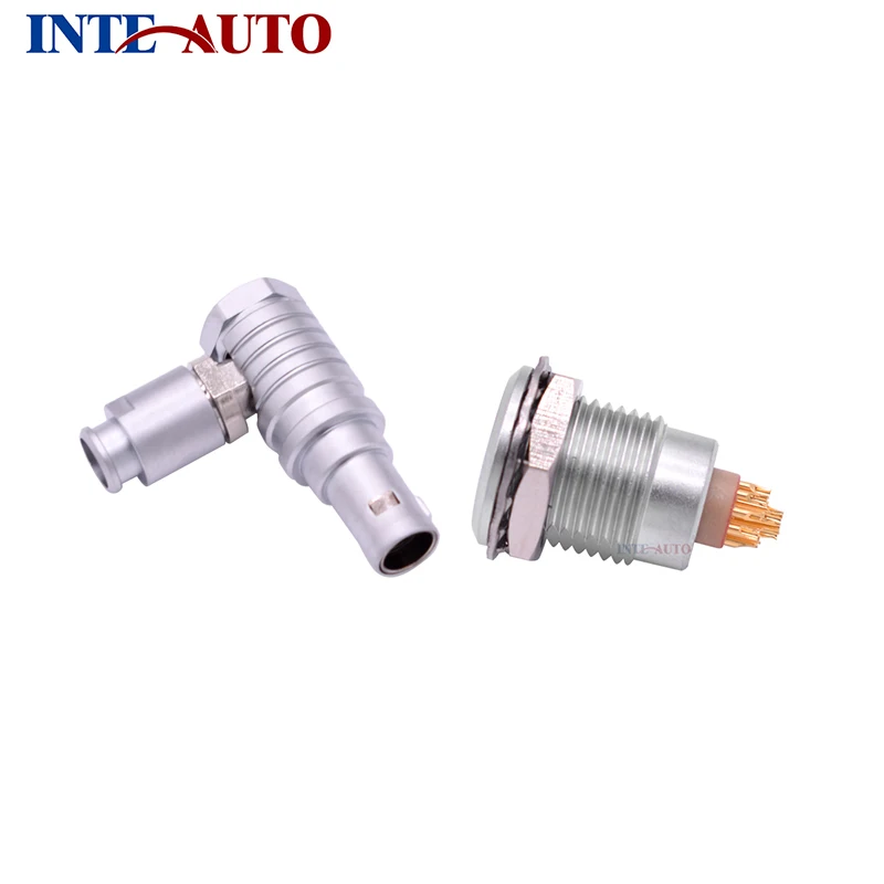 

6 pins Metal push pull self-locking electrical elbow Plug fixed receptacle FHG.1B.306 EGG.1B.306