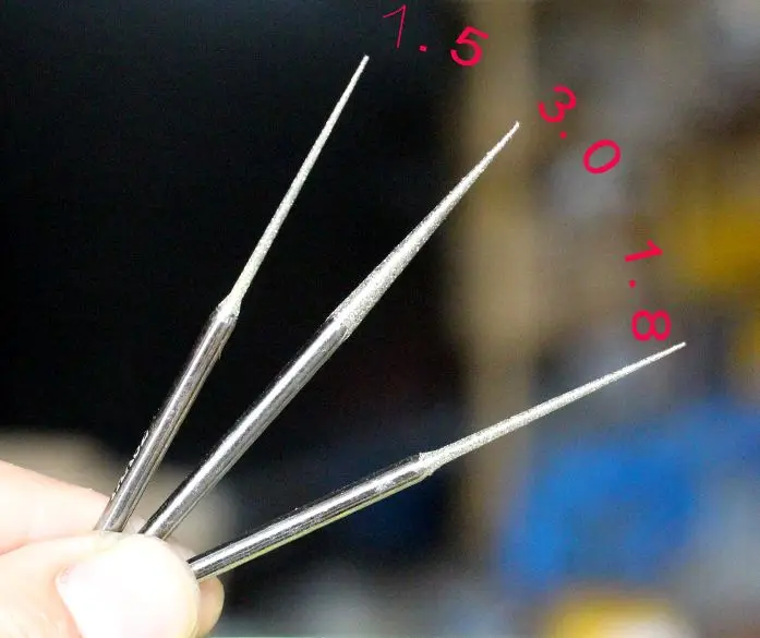 150 Grit Sharp Point Long Diamond Grinding Needle Reamer Bit Grinding