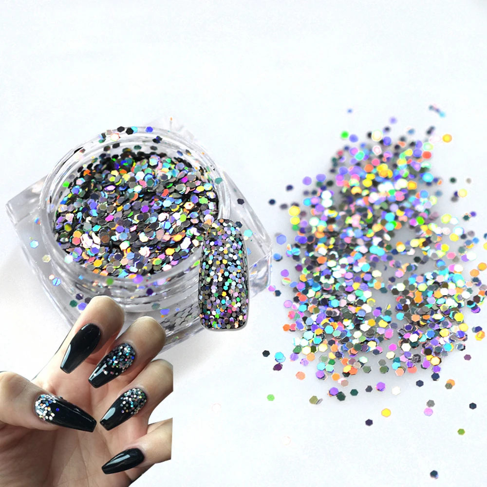 

Hot Fashion 1g/bottle Shiny Laser Sliver Nail Art Glitter Powder 1mm Design Manicure Tip Tool SAS040T