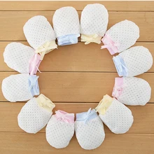 3 пары модные удобные детские перчатки против царапин варежки для новорожденных Защита лица хлопковые митенки, перчатки