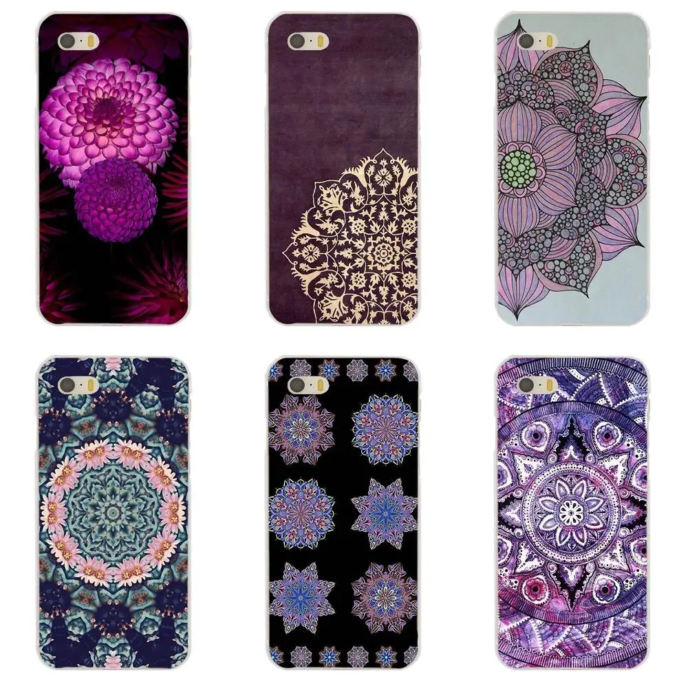 

Soft Protector Phone Cases Violet Floral Mandala For Galaxy J1 J2 J3 J330 J4 J5 J6 J7 J730 J8 2015 2016 2017 2018 mini Pro