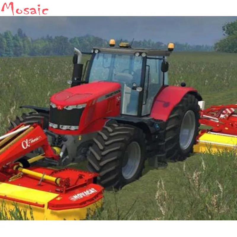 

diy diamond paintings farm tractor landscape diamond Mosaic diamond embroidery of paintings 5D DIY Cross Stitch Rhinestones
