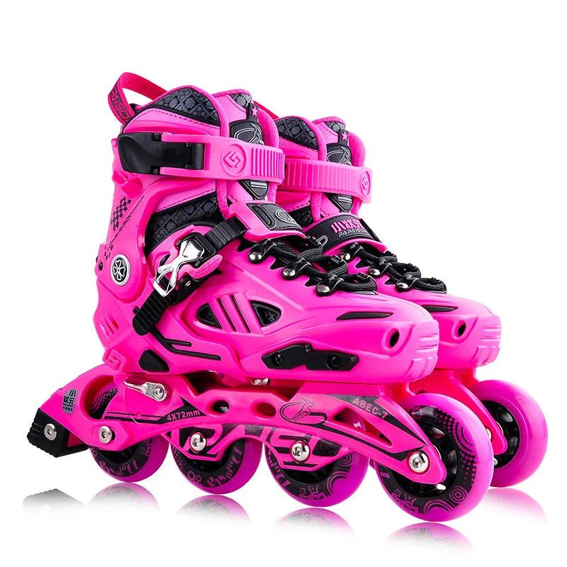 Children Inline Speed Roller Skates Shoes Slalom Street Brush Figure
