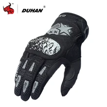 DUHAN мотоциклетные перчатки мужские перчатки для мотокросса из углеродного волокна перчатки для мотокросса с сенсорным экраном мотоциклетные перчатки с дышащей сеткой