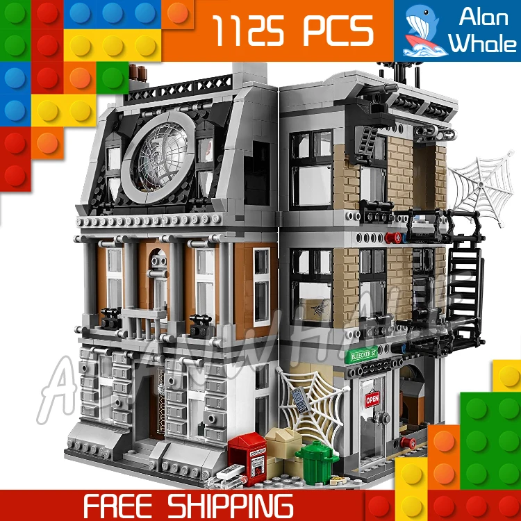 

1125pcs Super Heroes Avengers Sanctum Sanctorum Showdown Street corner 10840 Figure Building Blocks Toys Compatible With LagoING