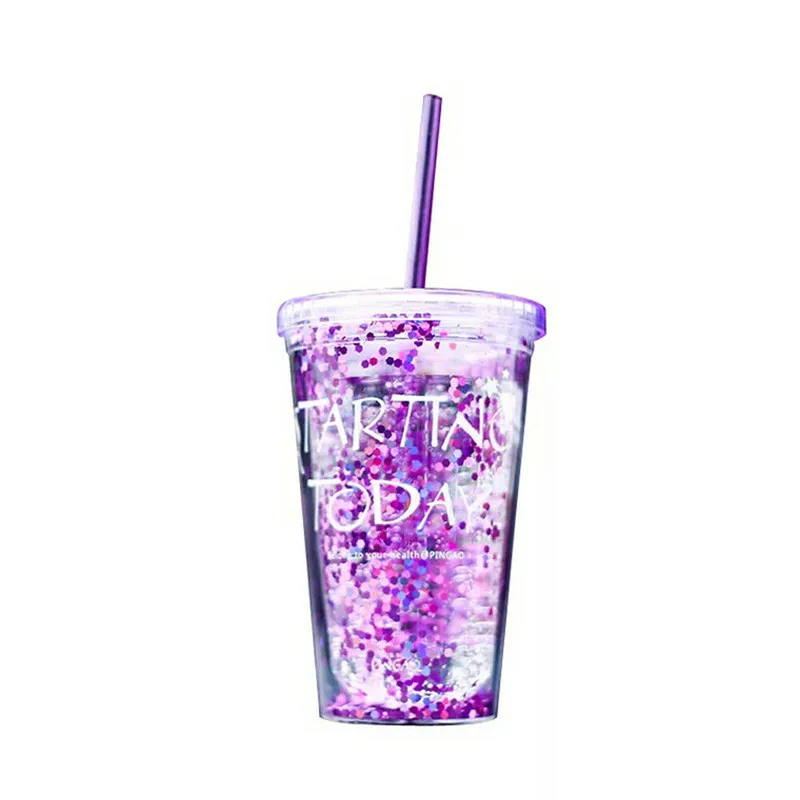 Smooth Milk Shake Smoothie напиток бутылка для воды Мода портативный пластик Лето со льдом кофе сок бутылочки чашка с соломинкой 450 мл Лидер продаж - Цвет: As Photo Show