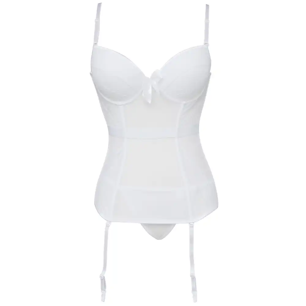 white bustier corset