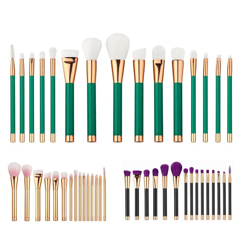 

15Pcs Professional Make Up Brushes Set Foundation Powder Eyeshadow Blending Eyebrow Cosmetics Brush HJL2017