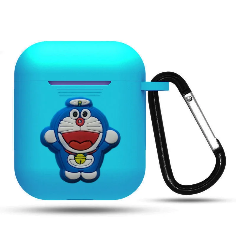 

Cute Cartoon Silicone Case for Apple Airpods Accessories for i10 TWS Bluetooth Earphone Protective Cover Bag Anti-lost Buckle