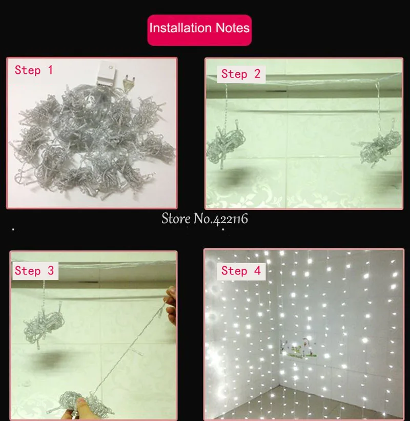 Luzes do Feriado Decoração de Casamento 10x5m Led Natal Fadas Guirlanda String Icicle Cortina Luzes Festa Jardim 10x 1 - 3 4 12 led natal fadas luzes do feriado guirlanda