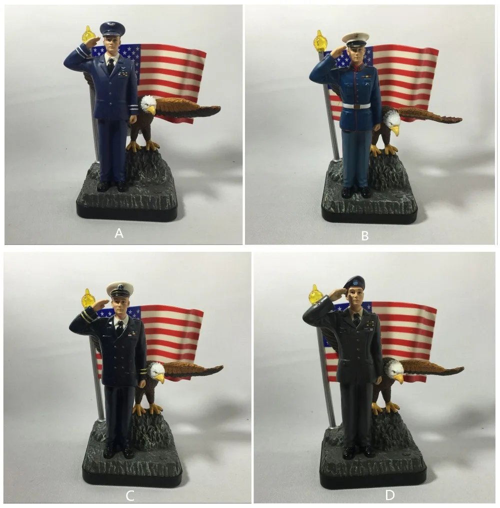 4PCS/SET US A Army Air Force Navy sailor soldier toy model doll