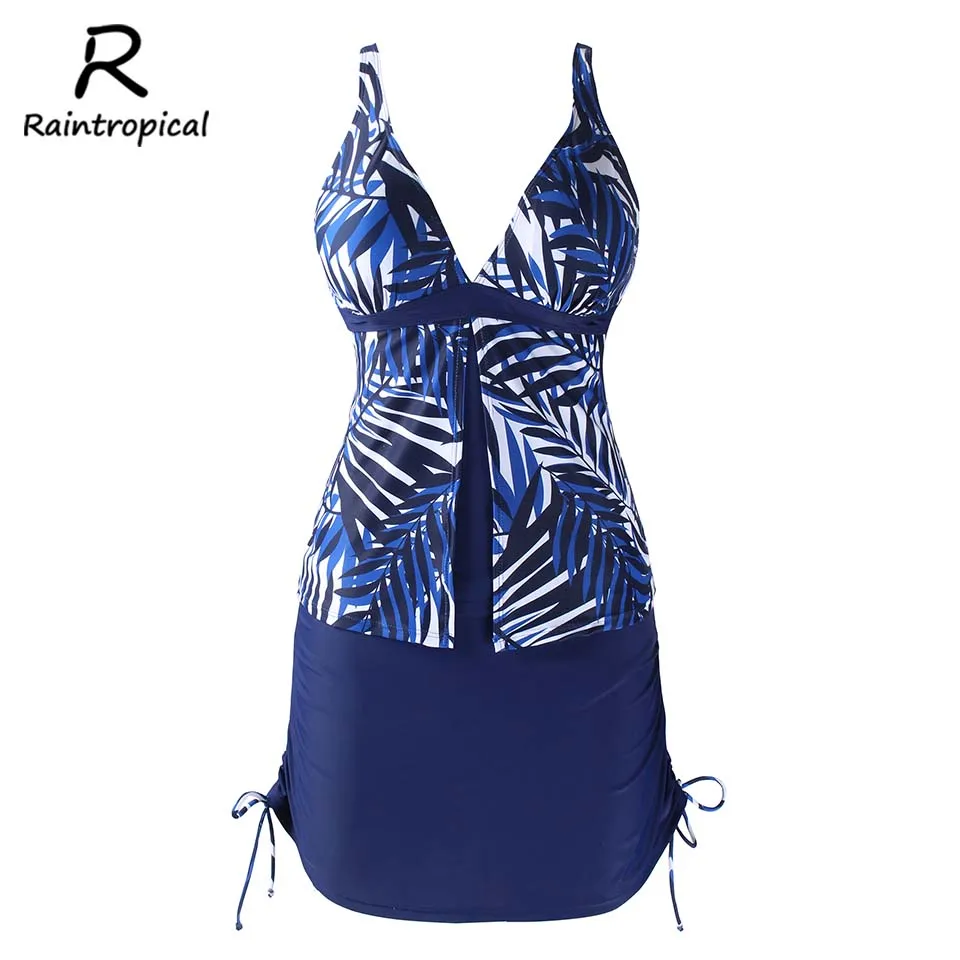

Raintropical Tankini Strappy Swimwear Sexy Women Swimsuit Plus Size Swimwear Push Up Print Bottom Bathing Suits Bottom Suits