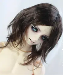 Кукла парики средней длины волос коричнево-черный цвет для 1/3 BJD SD DD кукла парики очень мягкие волосы