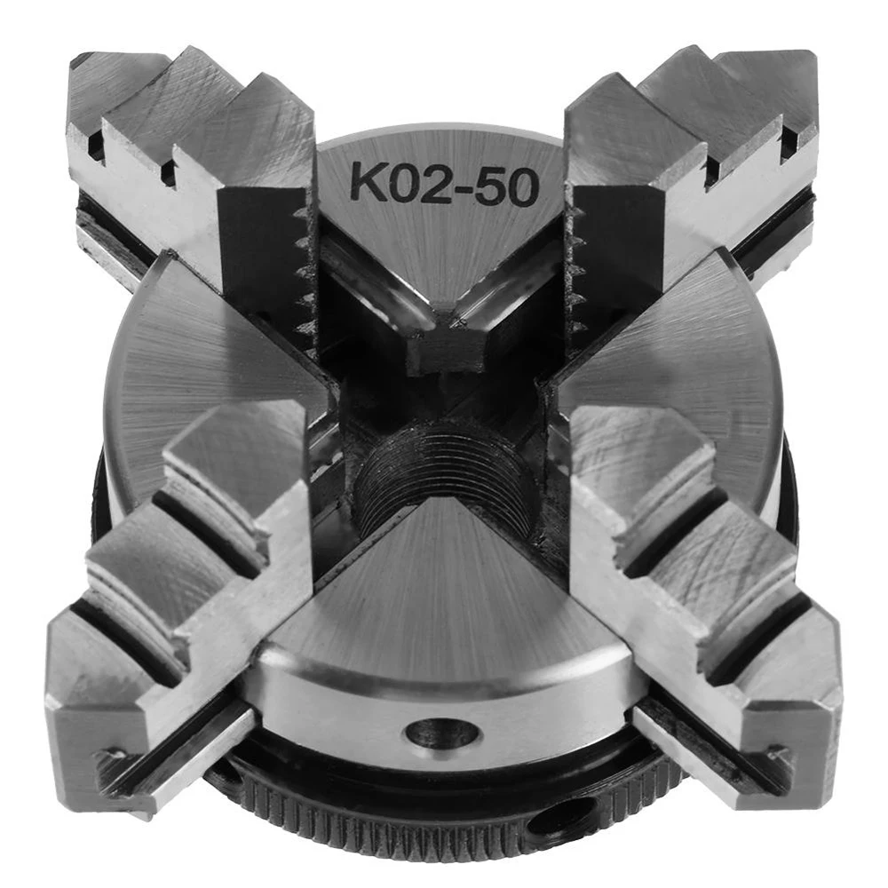 

50mm Mini 4 Jaw Reversible Self-Centering M14 Thread Mount Lathe Chuck With Lock Rods K02-50