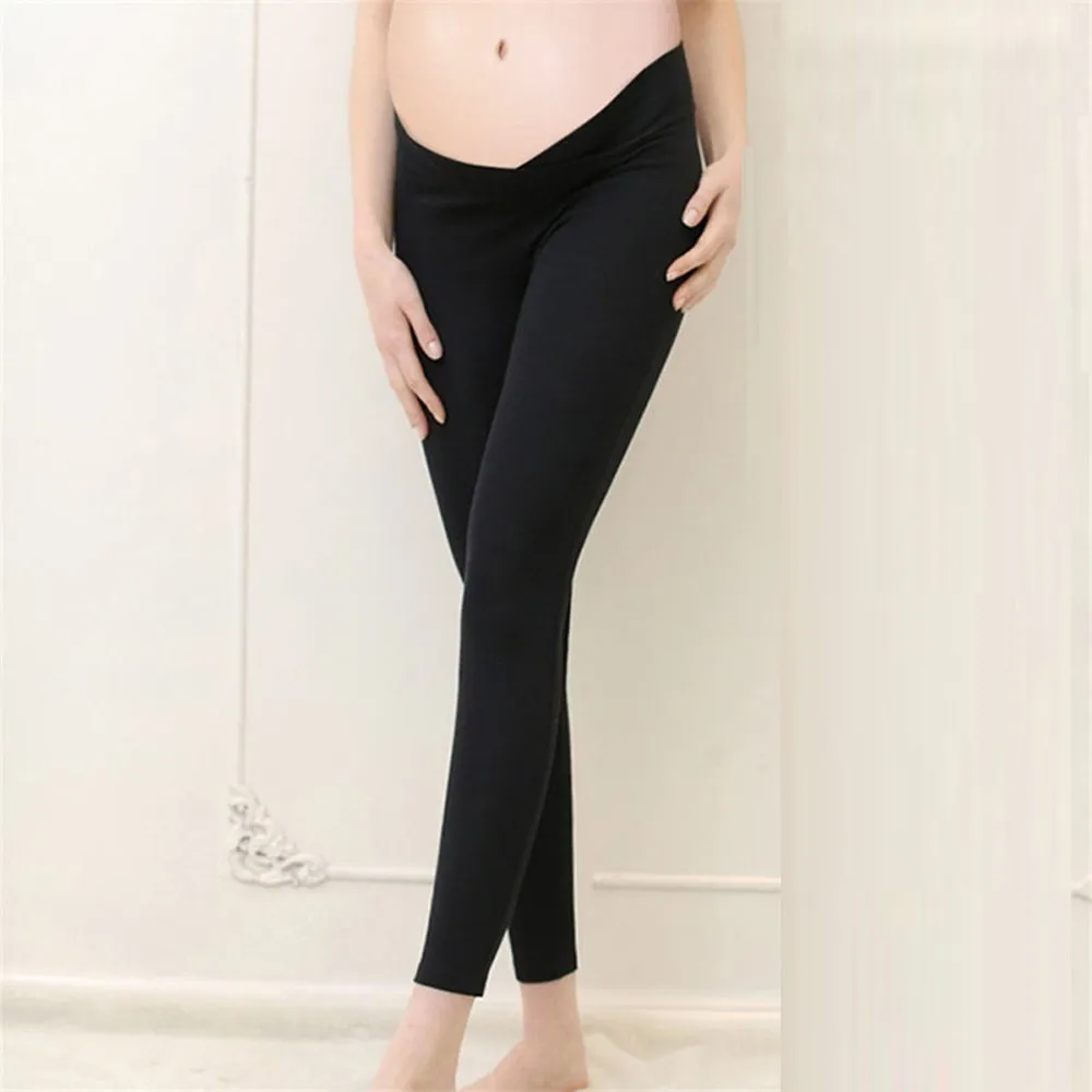 2019 Женская одежда для беременных сексуальные леггинсы ropa mujer Сексуальные Женские однотонные штаны для беременных бархатные брюки