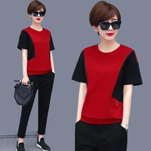 Женская футболка с коротким рукавом летняя новая свободная тонкая Простая рубашка размера плюс хит цветная футболка с круглым вырезом летучая мышь