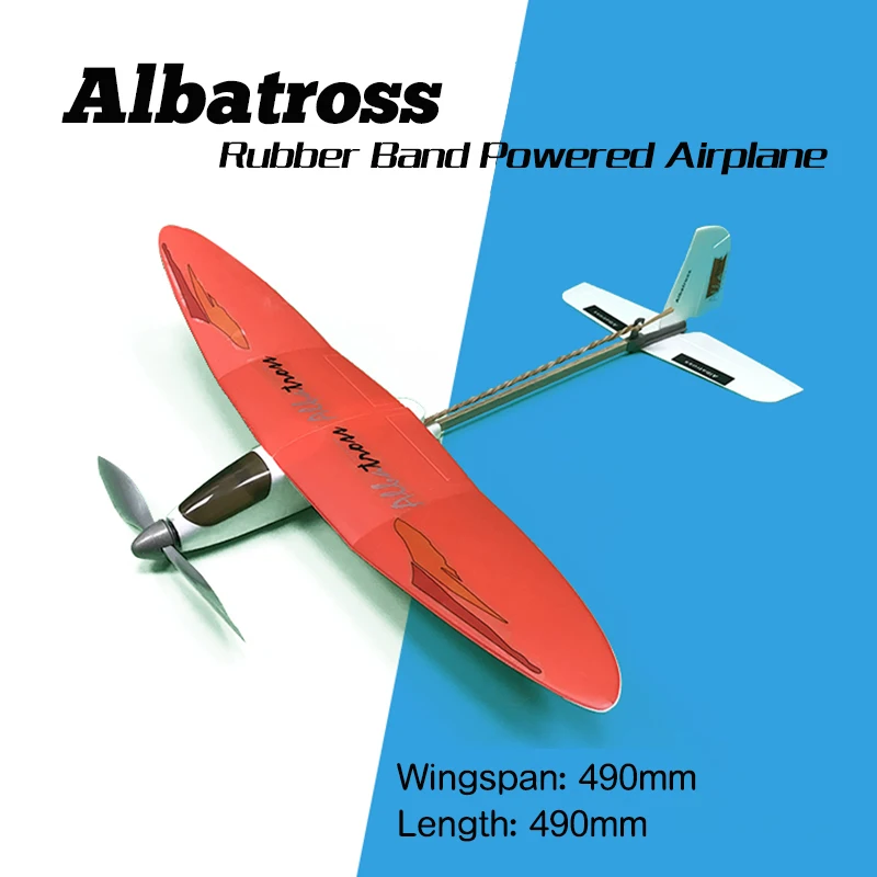 Albatross резиновый самолет DIY сборка модель самолета головоломка детский подарок обучающая игрушка themore thecheaper