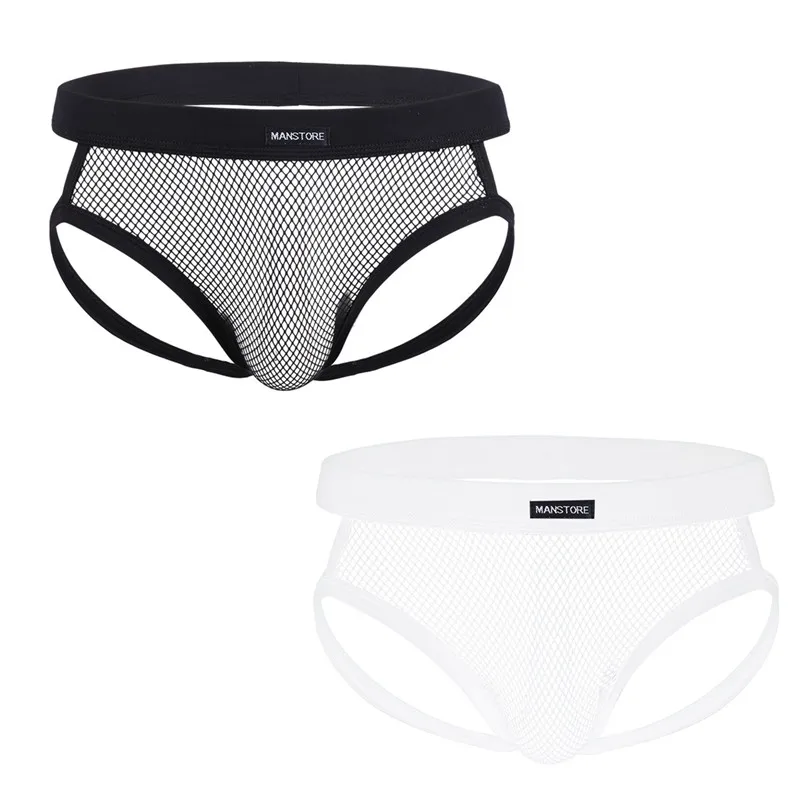 iEFiEL Sexy Mens Male Mesh Low Rise Jockstrap Open Butt G-string Underwear Underpants Nightwear Triangle Lingerie Night Panties