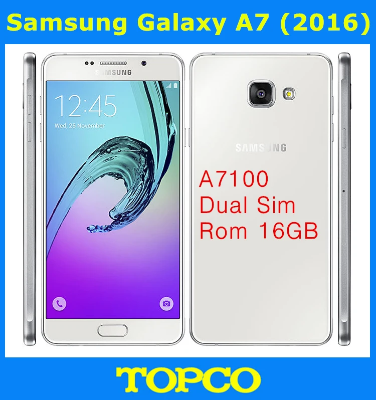 Samsung Galaxy A7 Duos() разблокированный 4G GSM Android мобильный телефон две sim-карты A7100 Восьмиядерный 5," 13 МП ram 3 ГБ rom 16 Гб