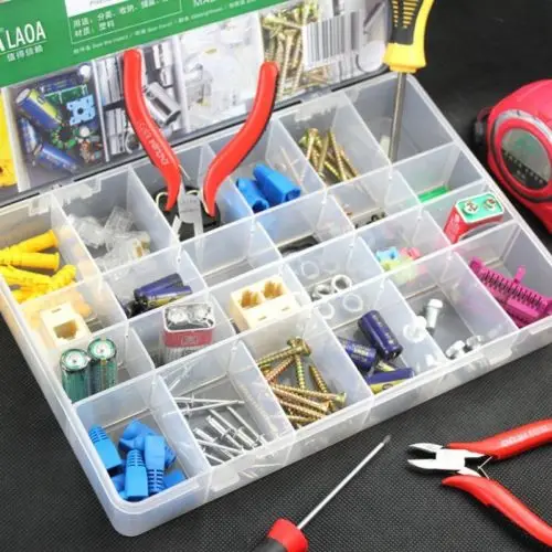 

15/24/36 Grid Clear Adjustable Jewelry Bead Organizer Box Storage Container Case (15 Grids) New