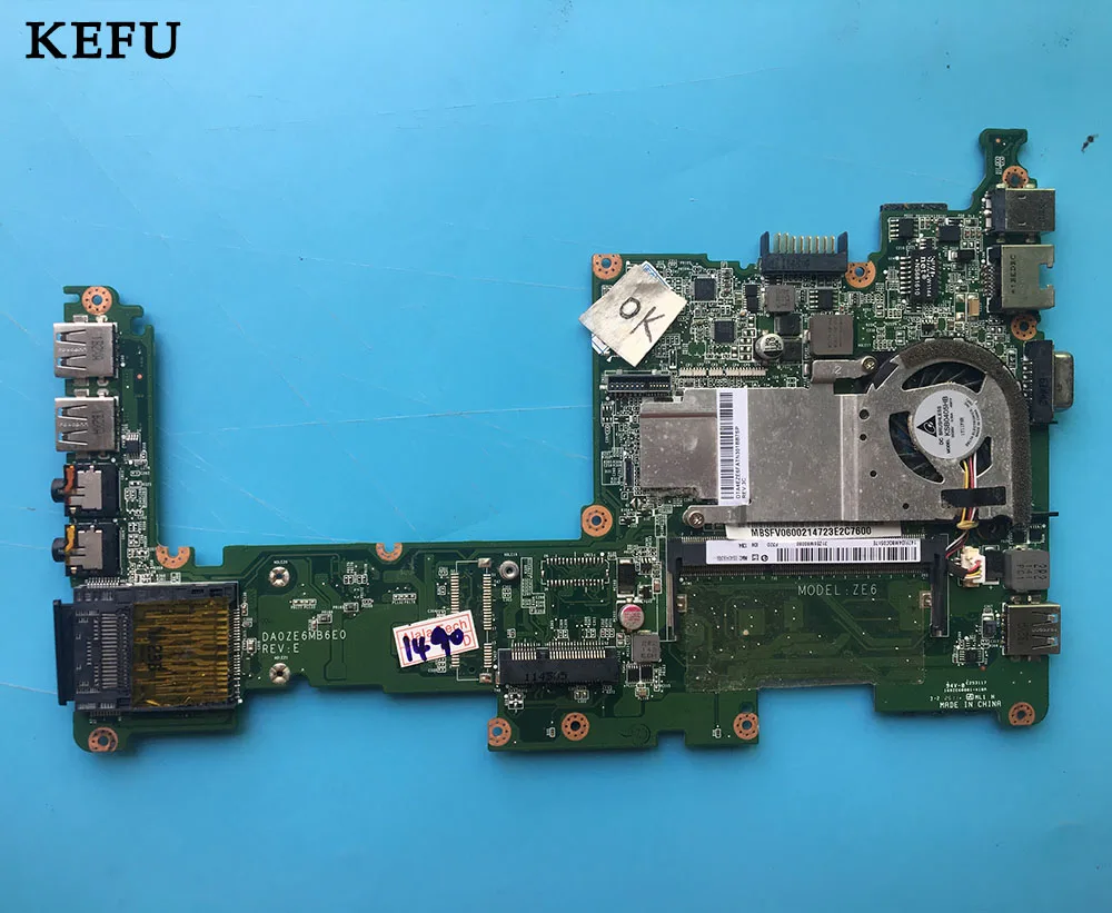 Материнская плата KEFU для ноутбука Acer Aspire D257 N570 DA0ZE6MB6E0 DDR3