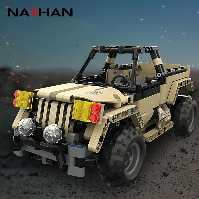 

2018 Motors Drive Car Simulation Armed Hummer Car Remote Control Building Blocks Brick DIY Toy Educational Toy for Kids Children