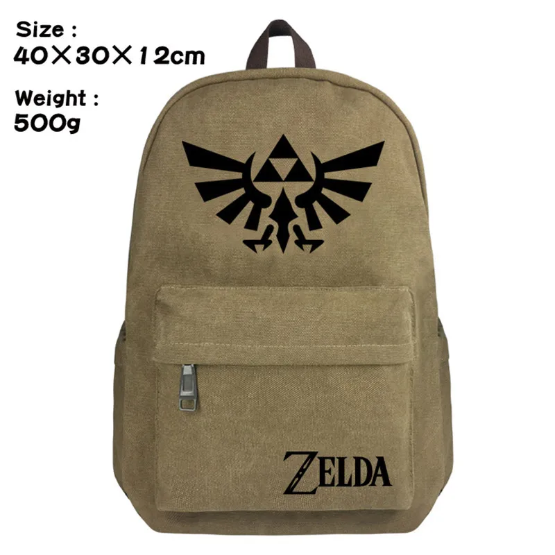 The Legend of Zelda Shield Backpack Schoolbag Satchel Canvas Shoulder