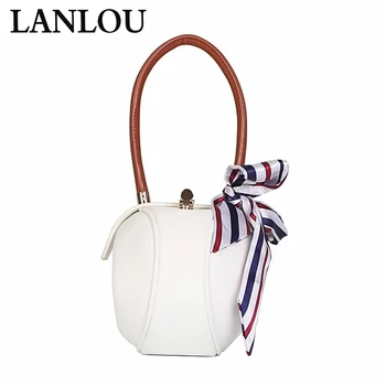 

LANLOU Women's Handbags Leather Bags for women 2019 Shoulder Bags Ladies Crossbody Small round scarf scarf Female BagS